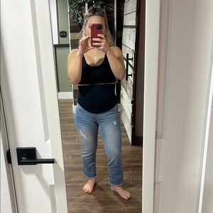 1822 full panel maternity ankle jeans